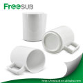 New wholesale ceramic blank square shape handle mug sublimation